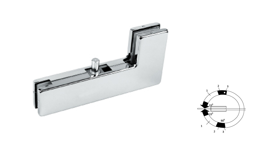 Floor hinge with patch fitting